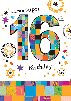 Super 16th Birthday Card