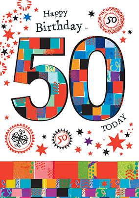 50 Today Birthday Card