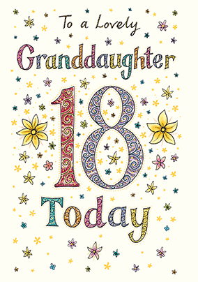 Lovely Granddaughter 18th Birthday Card - Neapolitan | Funky Pigeon