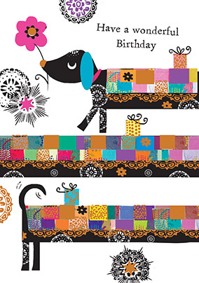 Sausage Dog Birthday Card