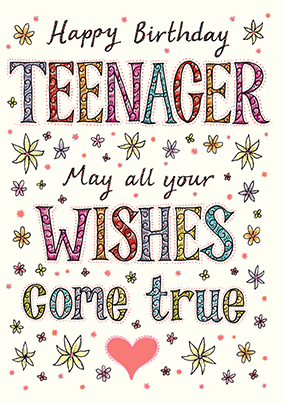 Happy Birthday Teenager Card