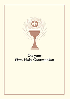 On Your First Holy Communion Card