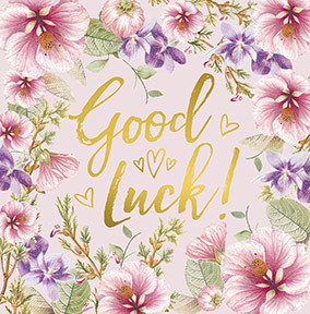 Good Luck Floral Card