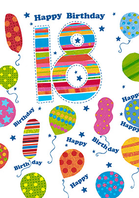 18 Happy Birthday Card - Portobello