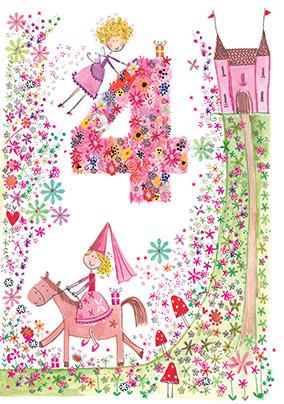 4 Fairy Castle Birthday Card - Daisy Patch