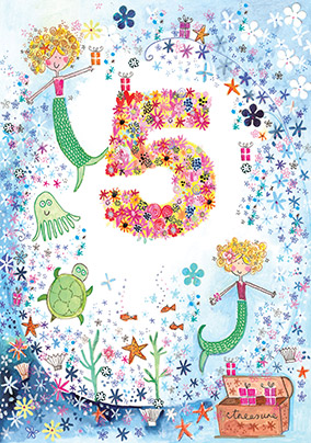 5 Fairy Mermaid Birthday Card - Daisy Patch