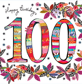 100th Birthday Card - Artisan