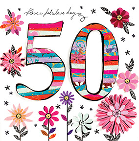 50th Birthday Card - Artisan