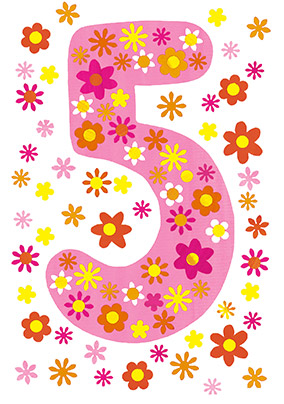 5th Birthday Card - Portobello