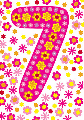 7th Birthday Card - Portobello