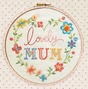 Embroidery Lovely Mum Card