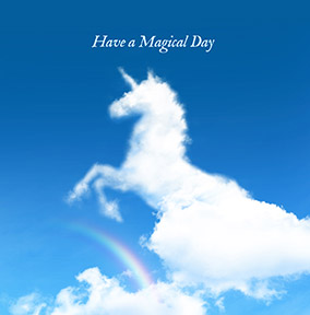 Unicorn Magical Day Card - The Sky's The Limit