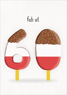 Fab 60th Birthday Card