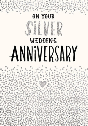 Silver Wedding Anniversary Card