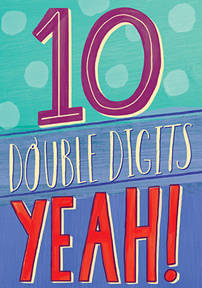 10- Double Digits Birthday Card