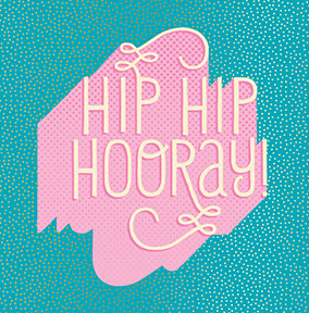 Hip Hip Hooray Birthday Card