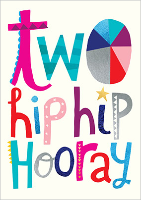 Two Hip Hip Horray Birthday Card