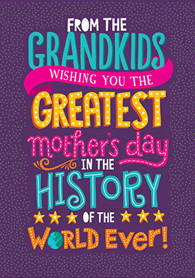 From the Grandkids Mother's Day Card