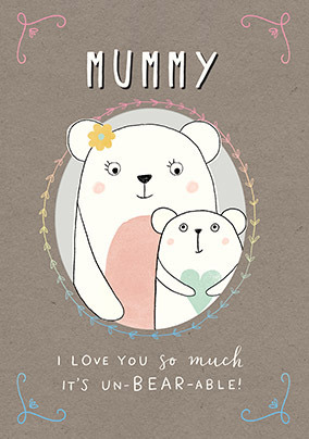 Mummy Bear Mother's Day Card