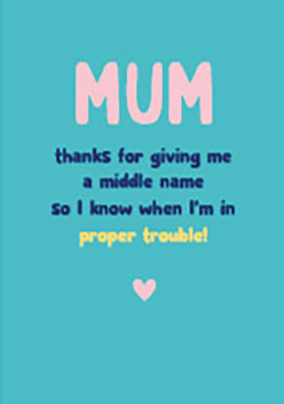 Proper Trouble Mother's Day Card