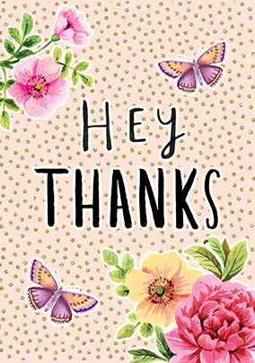 Hey and Thank You Card