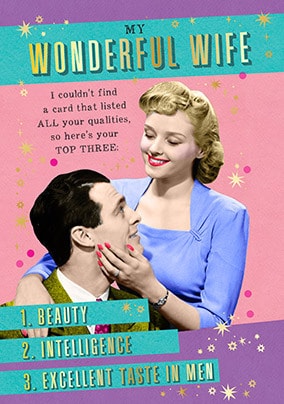 Wife - Excellent Taste In Men Card