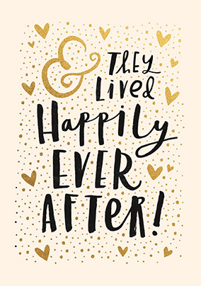 Lived Happily Ever After Wedding Card