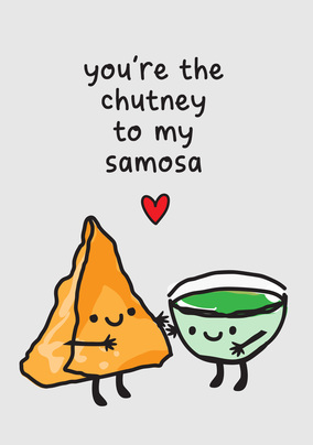 Chutney to My Samosa Anniversary Card