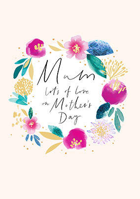 Floral Wreath Mother's Day Card