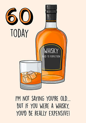 Whisky 60th Birthday Card