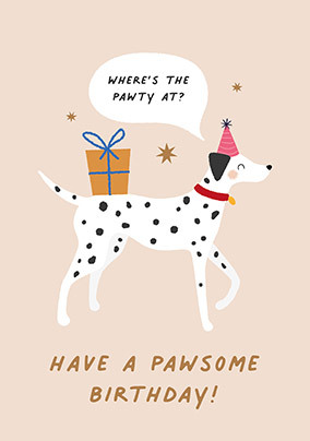 Pawsome Birthday Card