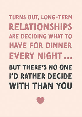 Long Term Relationships Valentine's Day Card