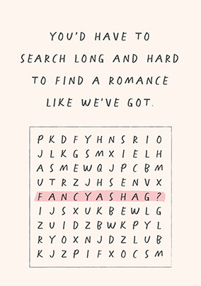 Search Long and Hard Valentine's Day Card