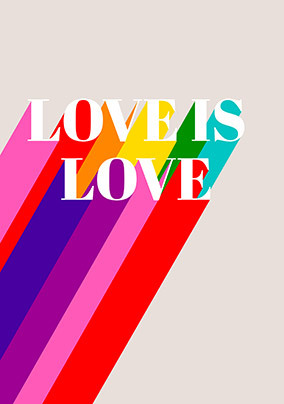 Love is Love Rainbow Card