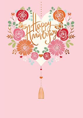 Happy Anniversary Floral Card