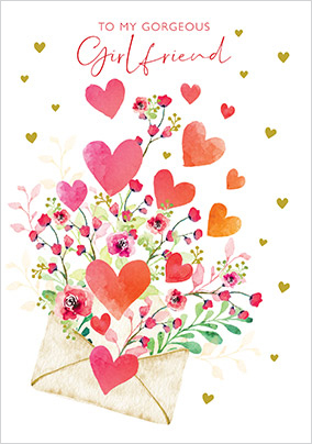 Anniversary Girlfriend Envelope Card