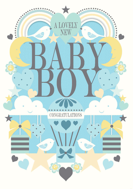 A Lovely New Baby Boy Card