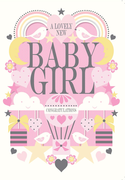 A Lovely New Baby Girl Card