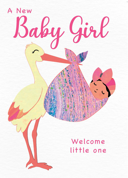 Baby Girl Stock Card