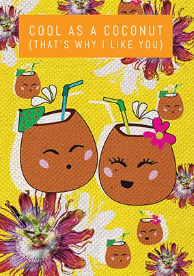 Cool as a Coconut Birthday Card