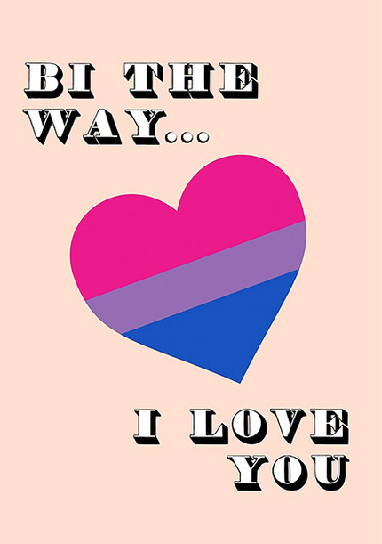 Bi The Way Valentine's Card