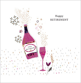 Bottle of Fizz Retirement Congratulations Card