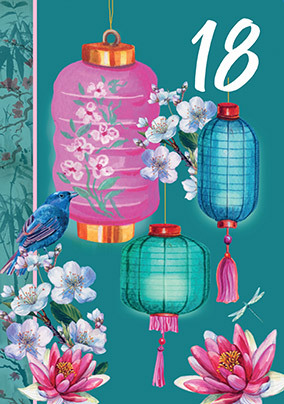 18th Birthday Lanterns Card