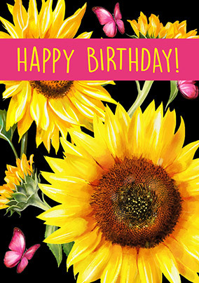 Birthday Sunflowers Card