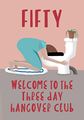 50th Birthday Hangover Card