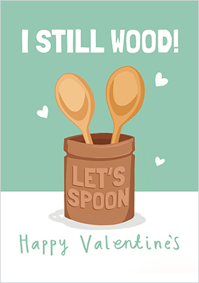 Wooden Spoon Valentine's Day Card