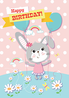 Happy Birthday Bunny Card