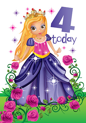 4 Today Princess Birthday Card - Simon Elvin