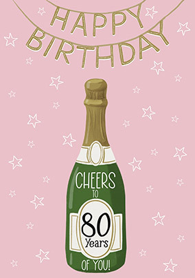 80 Years Of You Birthday Card