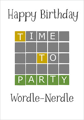 Time To Party Birthday Card